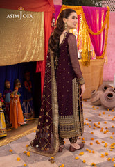 Asim Jofa Dastaan Pret Ajdap-21 Embroidered Chiffon Stitched 3 Pcs
