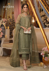 Asim Jofa Festive Eid 2021 Ajfc-17 Embroidered Organza 3 Pcs