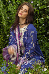 The Secret Garden Hemline By Mushq Unstitched 3 Piece Summer Suit-02-A-Dreamisy Daisy