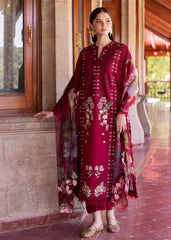 Bloom By Saira Shakira Unstitched 3 Piece Luxury Lawn Suit-02-A-Hanging Gardens