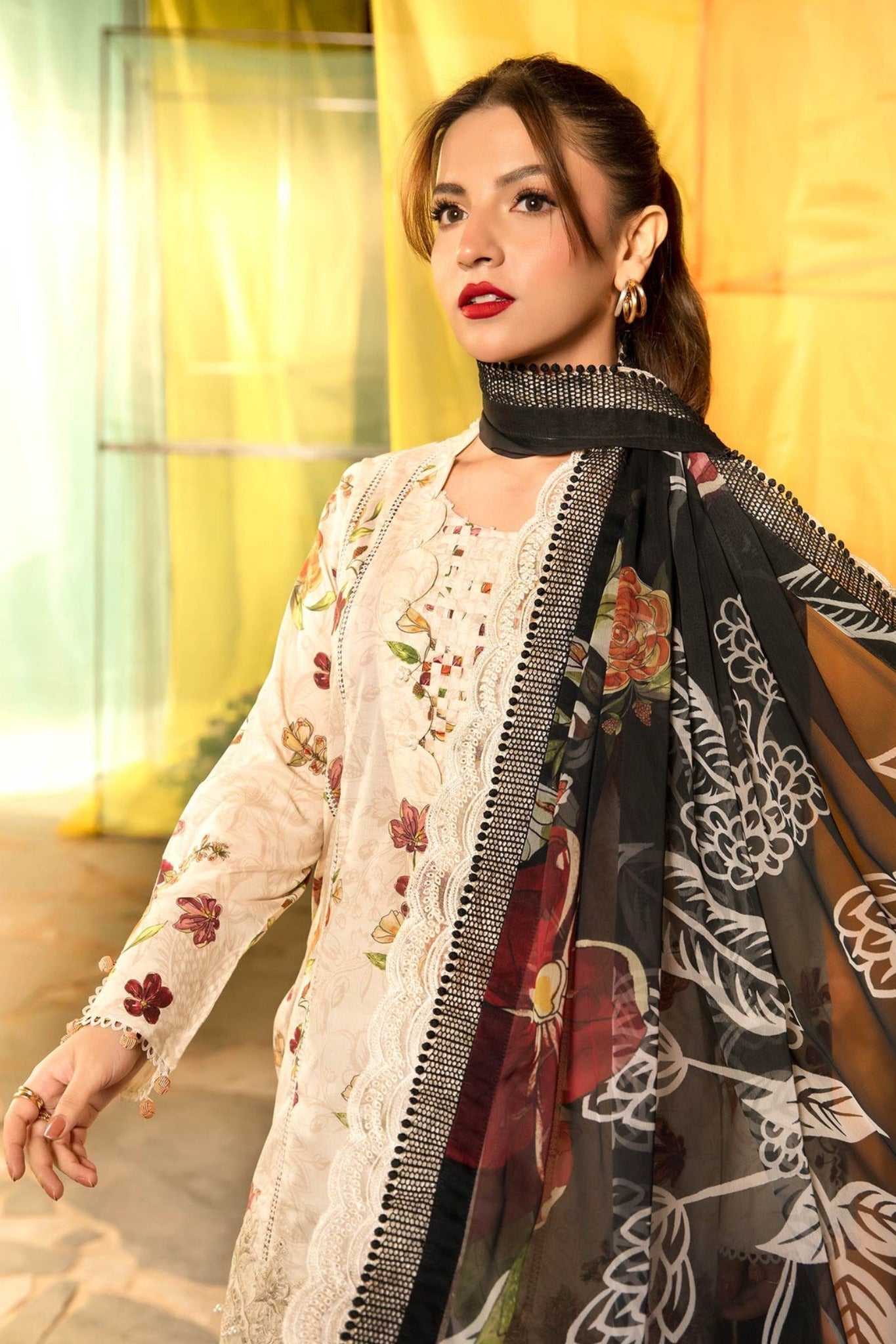 M.Basics By Maria B Unstitched 3 Piece Lawn Vol-01 Collection-02-B