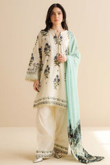 CoCo Prints By Zara Shah Jahan Unstitched 3 Piece Lawn Drop Two Suit-02-B-Raya