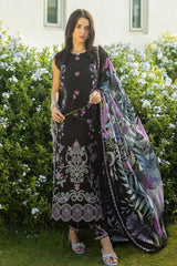 The Secret Garden Hemline By Mushq Unstitched 3 Piece Summer Suit-02-B-Thorned Grace