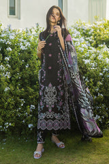 The Secret Garden Hemline By Mushq Unstitched 3 Piece Summer Suit-02-B-Thorned Grace