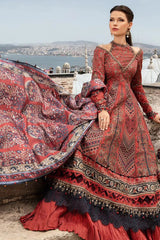M Prints By Maria B Unstitched 3 Piece Cambric Fall Edit Suit-MPT-2302-B