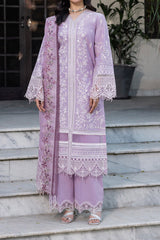 Bahaar by Farasha Unstitched 3 Piece Emb Lawn Suit-02-Lilac Florine