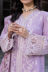 Bahaar by Farasha Unstitched 3 Piece Emb Lawn Suit-02-Lilac Florine