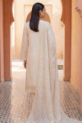 Ayla By Soghat Unsitched 3 Piece Chikankari Lawn Suit-02-Soft Ivory