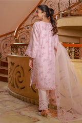 Naqsh By Guzel Stitched 3 Piece Luxury Formals Emb Organza Suit-02-Sandal