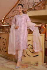 Naqsh By Guzel Stitched 3 Piece Luxury Formals Emb Organza Suit-02-Sandal
