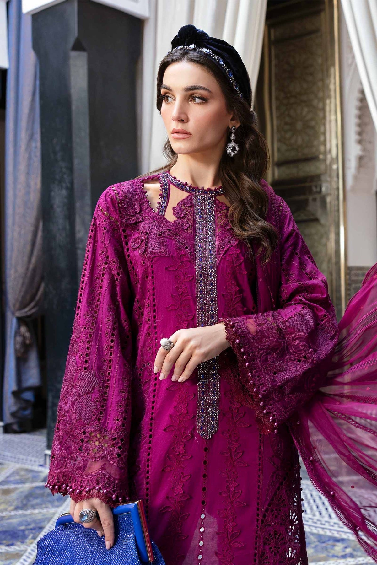 Voyage A'Luxe By Maria B Unstitched 3 Piece Lawn Collection'2025-ML-2502-B