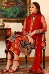 Neher By Zaaviay Stitched Din Shagna Da (Three Piece)