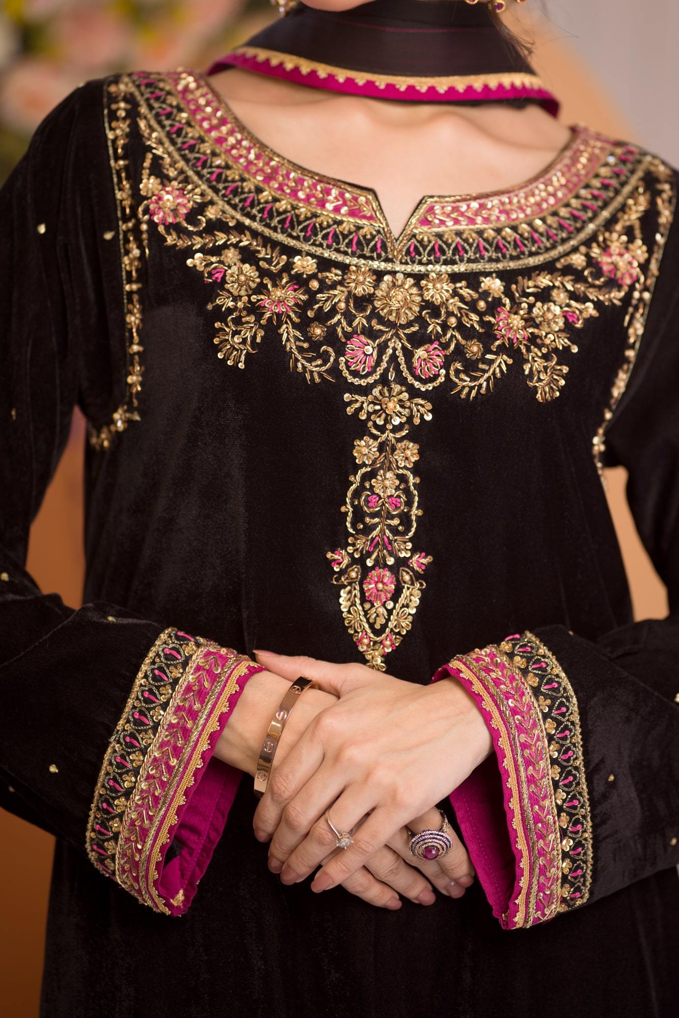 Makhmal By Zaaviay Stitched Phulwari (Three Piece)