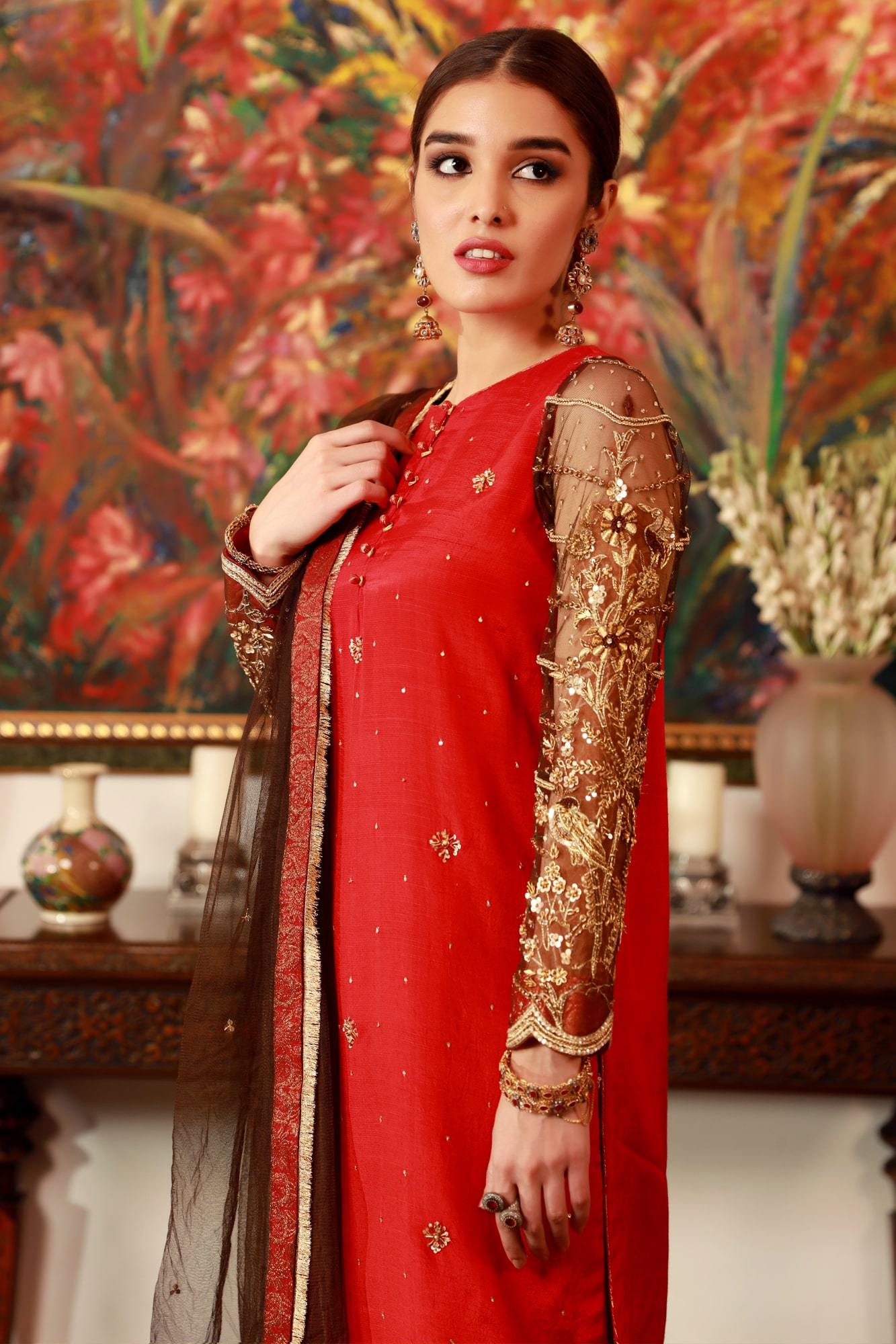 Neher By Zaaviay Stitched Gal Mithi Mithi (Ready To Wear - Three Piece)