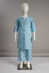 Aroob Stitched Co Ords Kids Winter Suit-D-0201-Blue