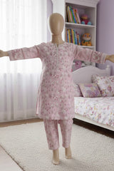 Aroob Stitched Co Ords Kids Winter Suit-D-0201-Pink