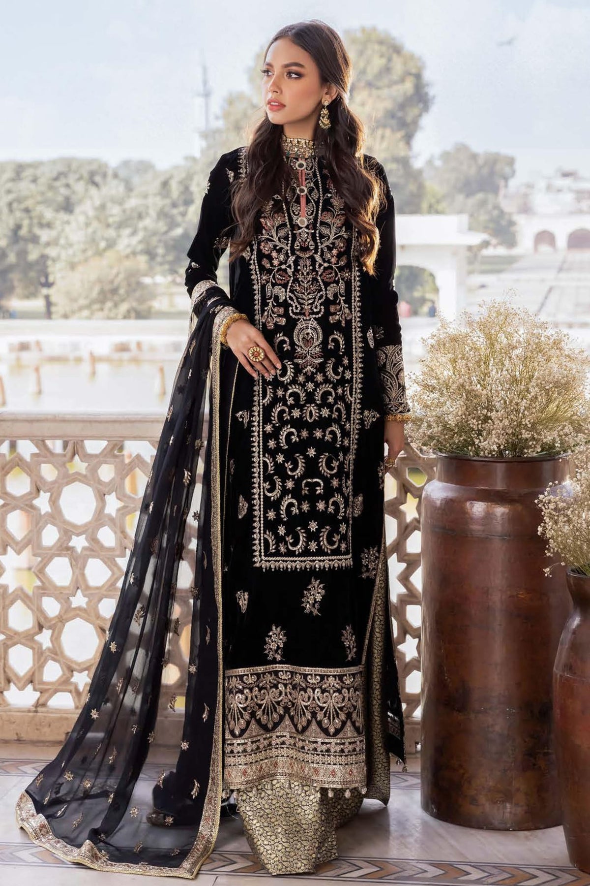 Baagh by Aik Atelier Unstitched 3 Piece Luxury Velvet Collection'2022-BV-02
