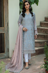 Farasha Unstitched 3 Piece Festive Lawn Vol-02 Suit-02-Misty Gray