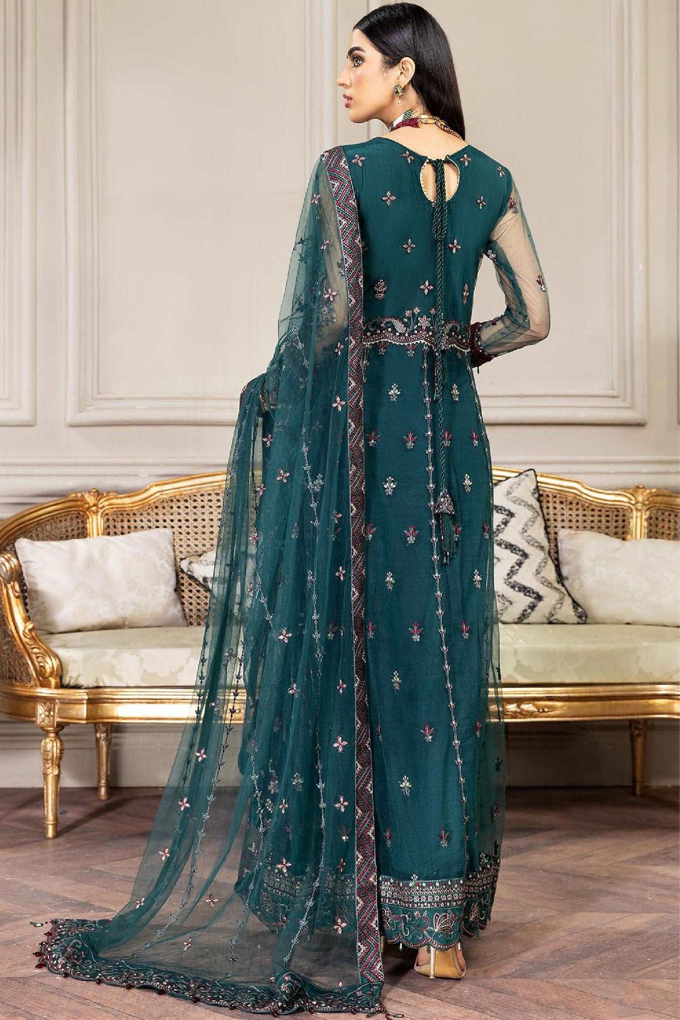 Amiraa by Farasha Unstitched 3 Piece Luxury Net Collection'2022-02-Sylvia