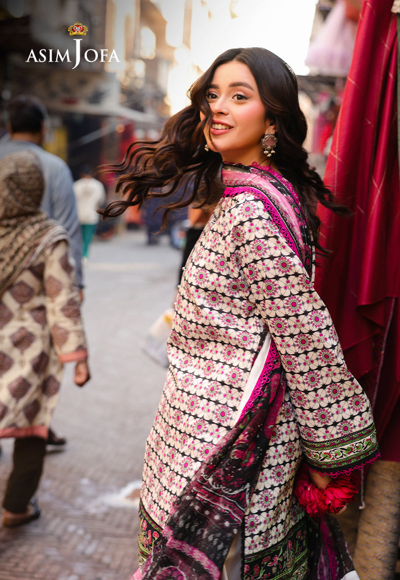 Asim Jofa Festive Edit '25 Ajubf-91 Digital Printed Lawn 3 Pcs