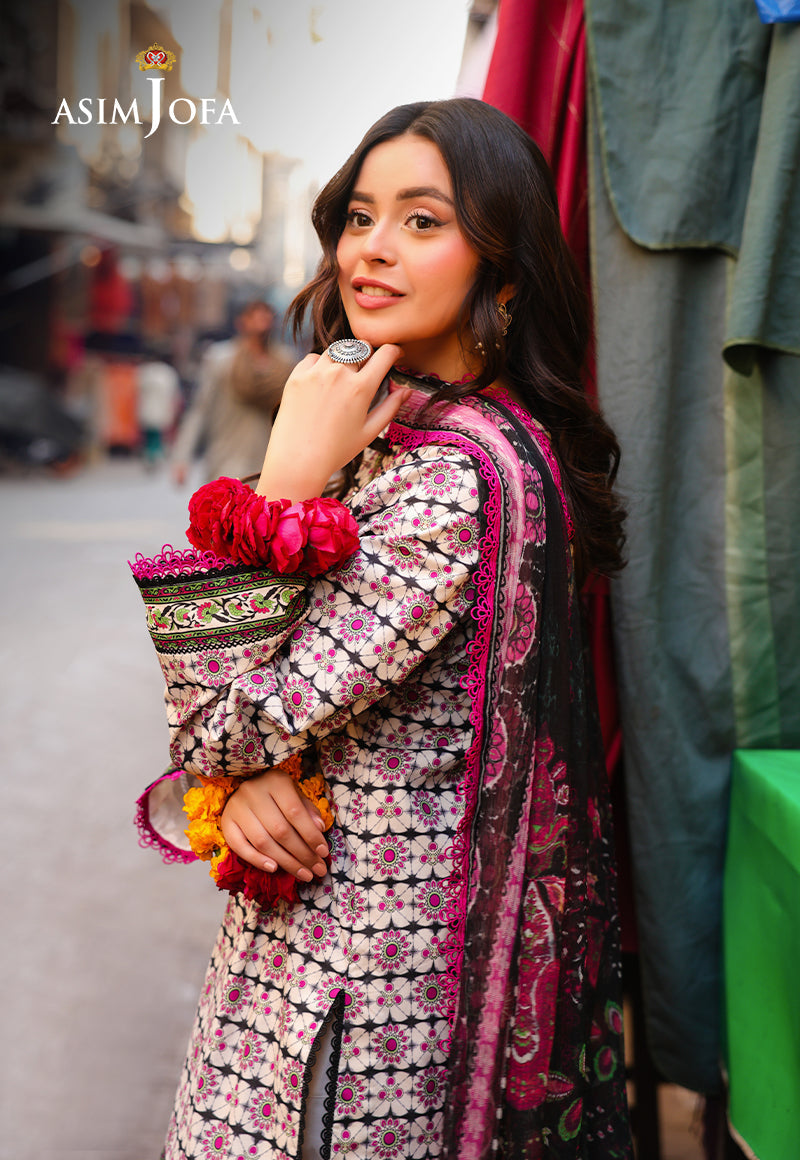 Asim Jofa Festive Edit '25 Ajubf-91 Digital Printed Lawn 3 Pcs