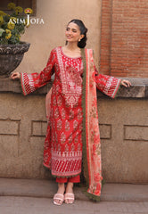 Asim Jofa Eid Signature Ajubf-26 Printed Embroidered Lawn 2 Pcs