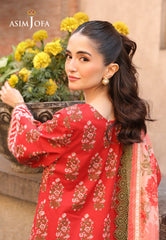 Asim Jofa Eid Signature Ajubf-26 Printed Embroidered Lawn 2 Pcs