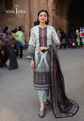 Asim Jofa Festive Edit '25 Ajubf-56 Digital Printed Lawn 2 Pcs