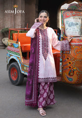 Asim Jofa Eid Signature Ajubf-49 Printed Embroidered Lawn 3 Pcs
