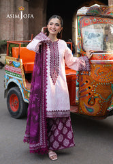 Asim Jofa Eid Signature Ajubf-49 Printed Embroidered Lawn 3 Pcs