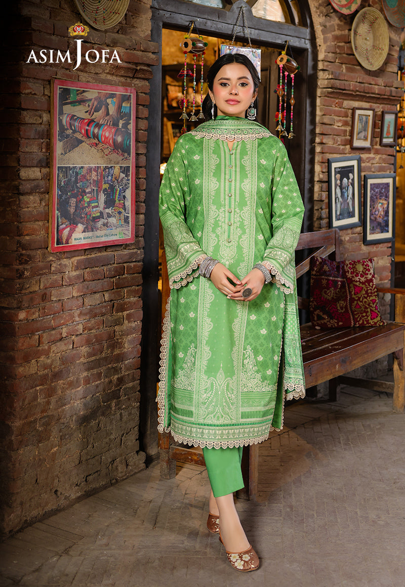 Asim Jofa Festive Edit '25 Ajubf-53 Digital Printed Lawn 2 Pcs