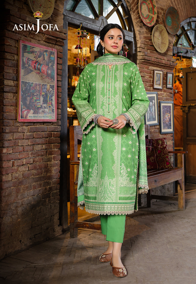 Asim Jofa Festive Edit '25 Ajubf-53 Digital Printed Lawn 2 Pcs