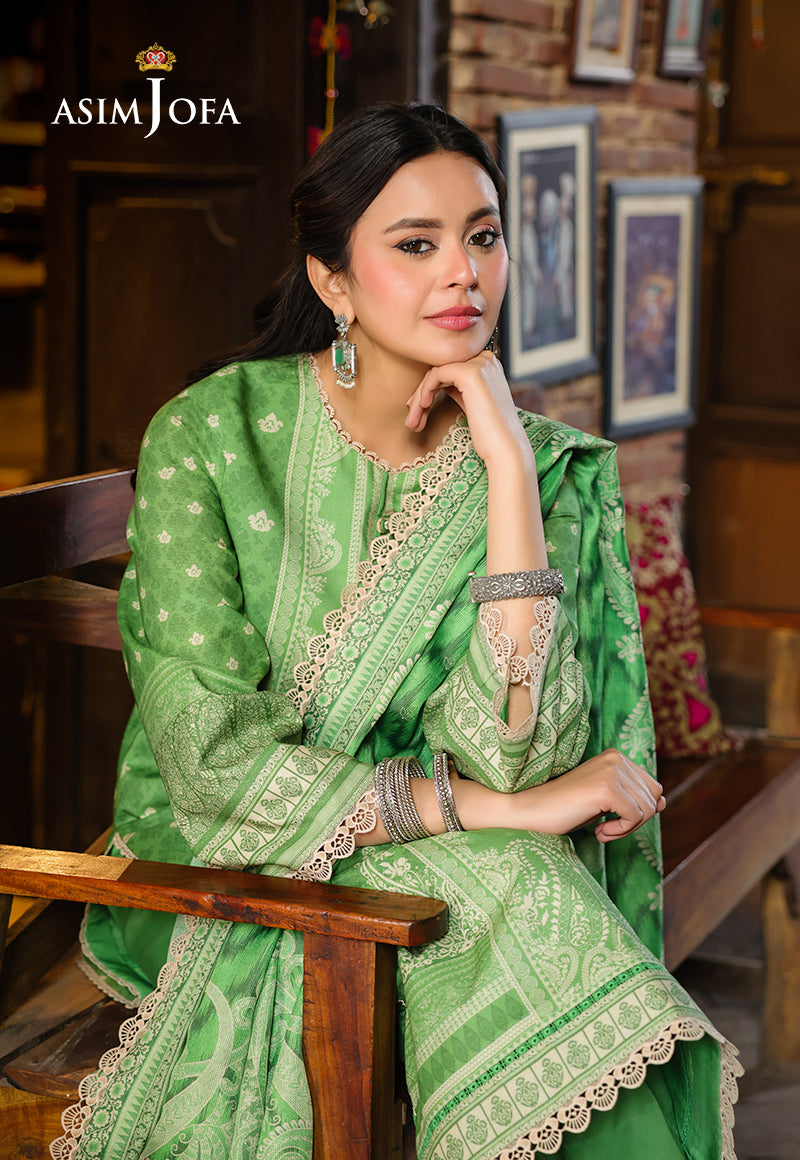 Asim Jofa Festive Edit '25 Ajubf-53 Digital Printed Lawn 2 Pcs