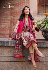 Asim Jofa Festive Edit '25 Ajubf-55 Digital Printed Lawn 2 Pcs