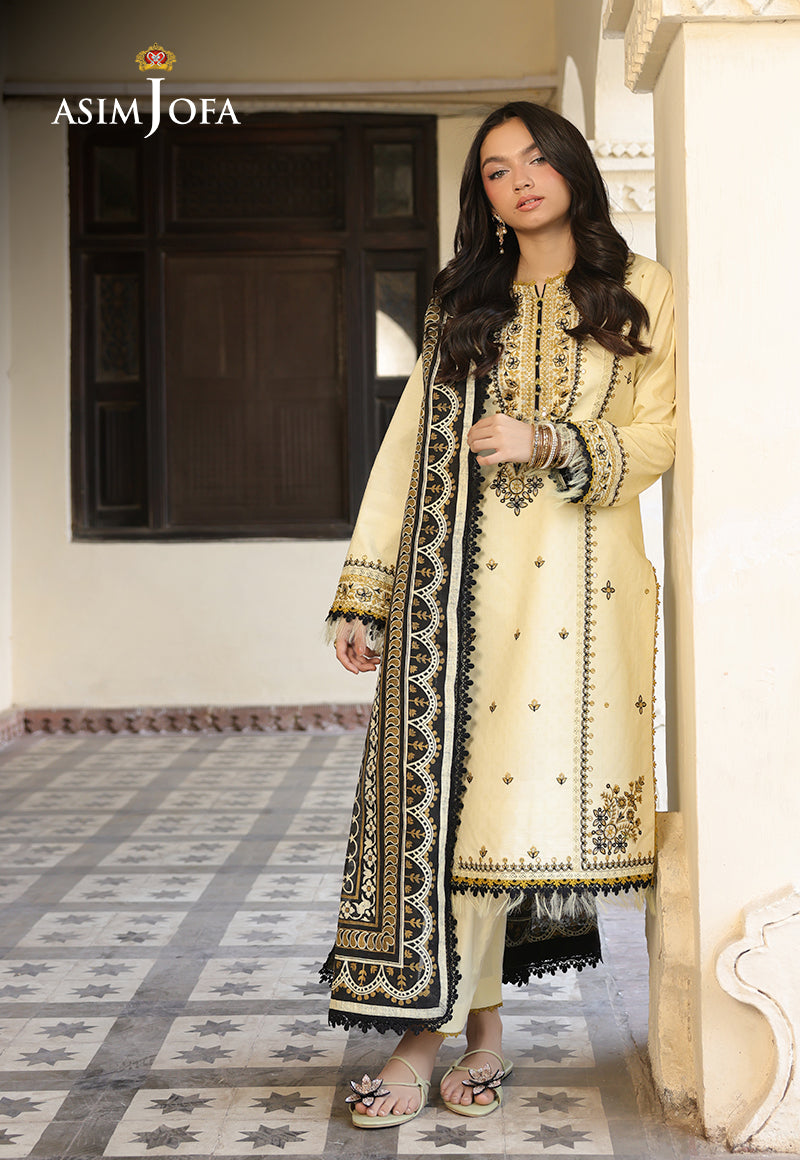 Asim Jofa Festive Edit '25 Ajubf-17 Embroidered Dobby 3 Pcs