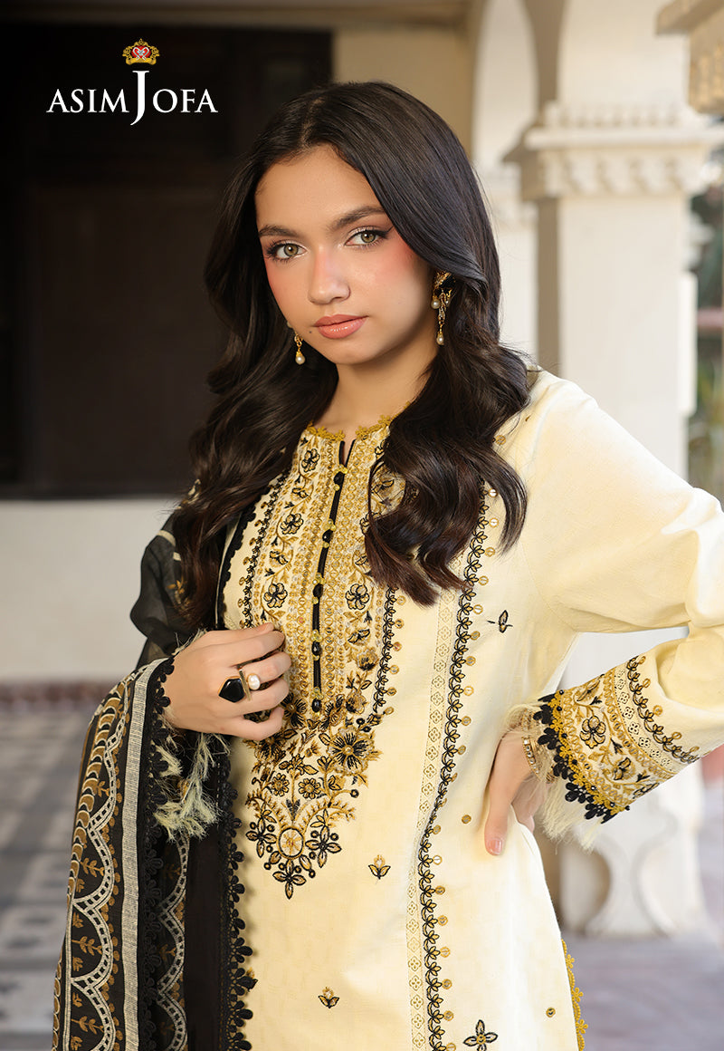 Asim Jofa Festive Edit '25 Ajubf-17 Embroidered Dobby 3 Pcs