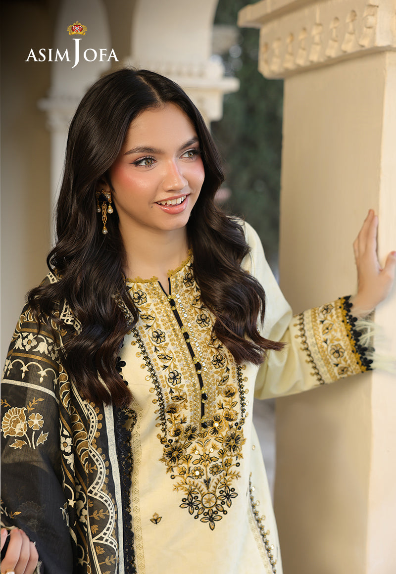 Asim Jofa Festive Edit '25 Ajubf-17 Embroidered Dobby 3 Pcs