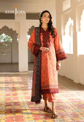 Asim Jofa Eid Signature Ajubf-43 Printed Embroidered Lawn 3 Pcs
