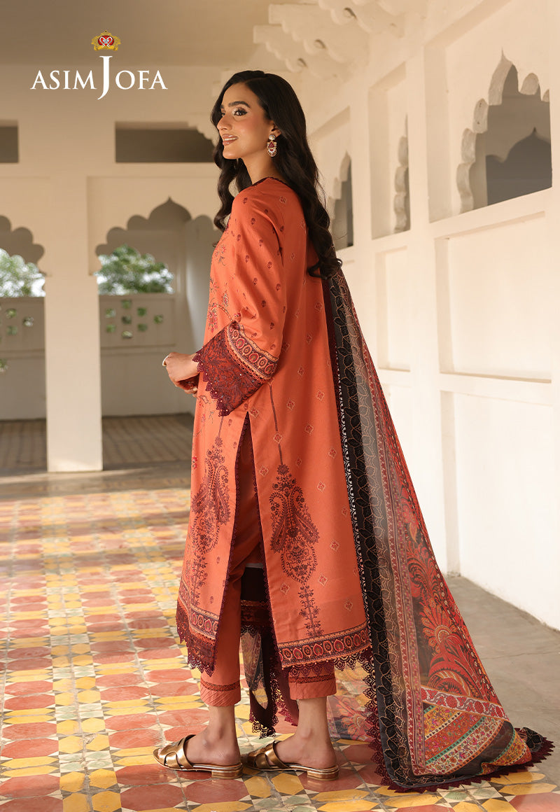 Asim Jofa Eid Signature Ajubf-43 Printed Embroidered Lawn 3 Pcs