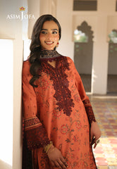Asim Jofa Eid Signature Ajubf-43 Printed Embroidered Lawn 3 Pcs