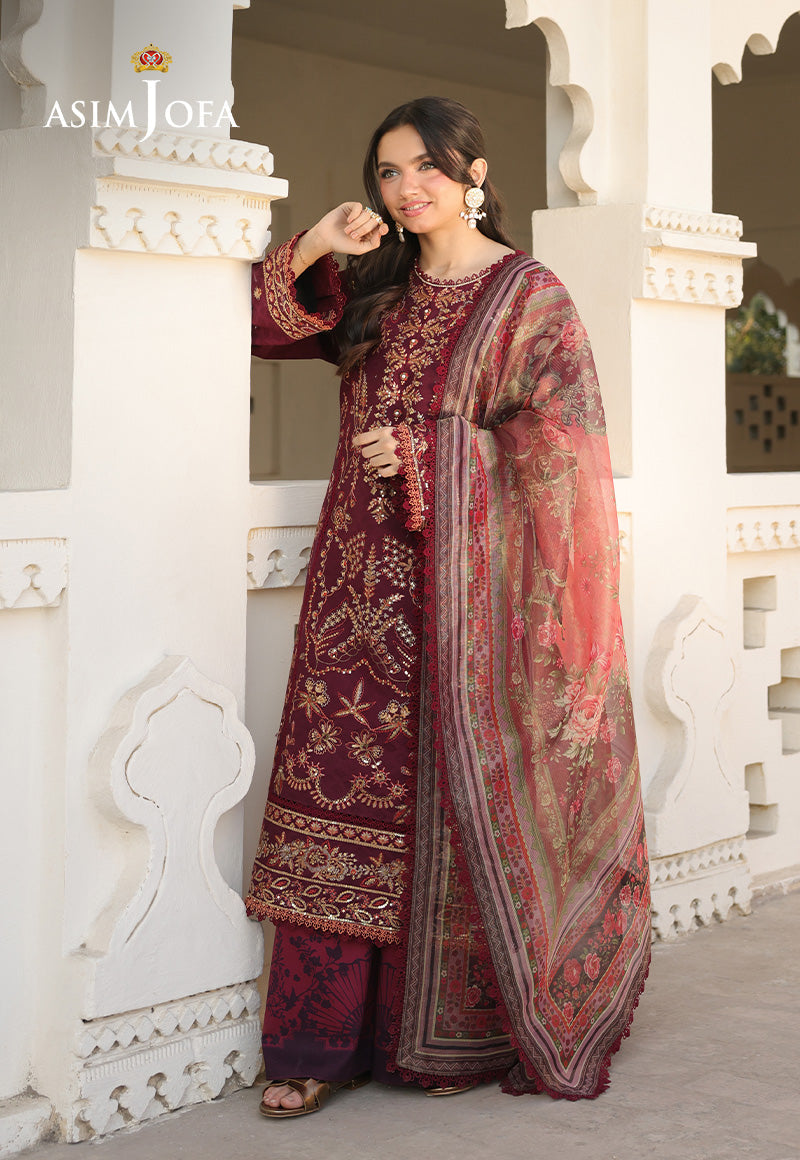 Asim Jofa Eid Signature Ajubf-09 Embroidered Jacquard 3 Pcs