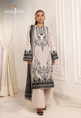Monochrome by Asim Jofa Unstitched 3 Piece Lawn AJMCH-19