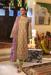 Asim Jofa Eid Signature Ajubf-25 Printed Embroidered Lawn 2 Pcs