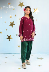 Asim Jofa Stitched 2 Piece Kids Luxury Pret Suit-AJKLP-02