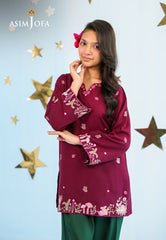 Asim Jofa Stitched 2 Piece Kids Luxury Pret Suit-AJKLP-02