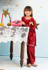 Asim Jofa Stitched 2 Piece Kids Luxury Pret Suit-AJKLP-09