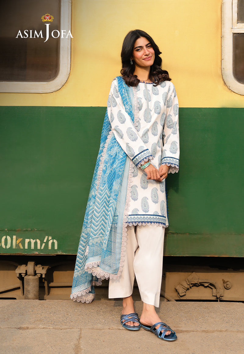 Asim Jofa Festive Edit '25 Ajubf-90 Digital Printed Lawn 3 Pcs