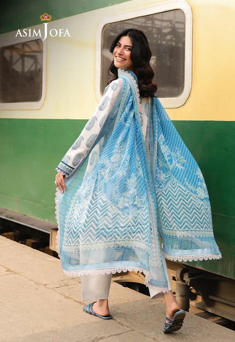Asim Jofa Festive Edit '25 Ajubf-90 Digital Printed Lawn 3 Pcs