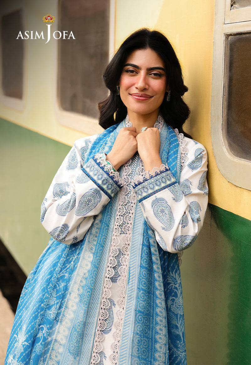 Asim Jofa Festive Edit '25 Ajubf-90 Digital Printed Lawn 3 Pcs