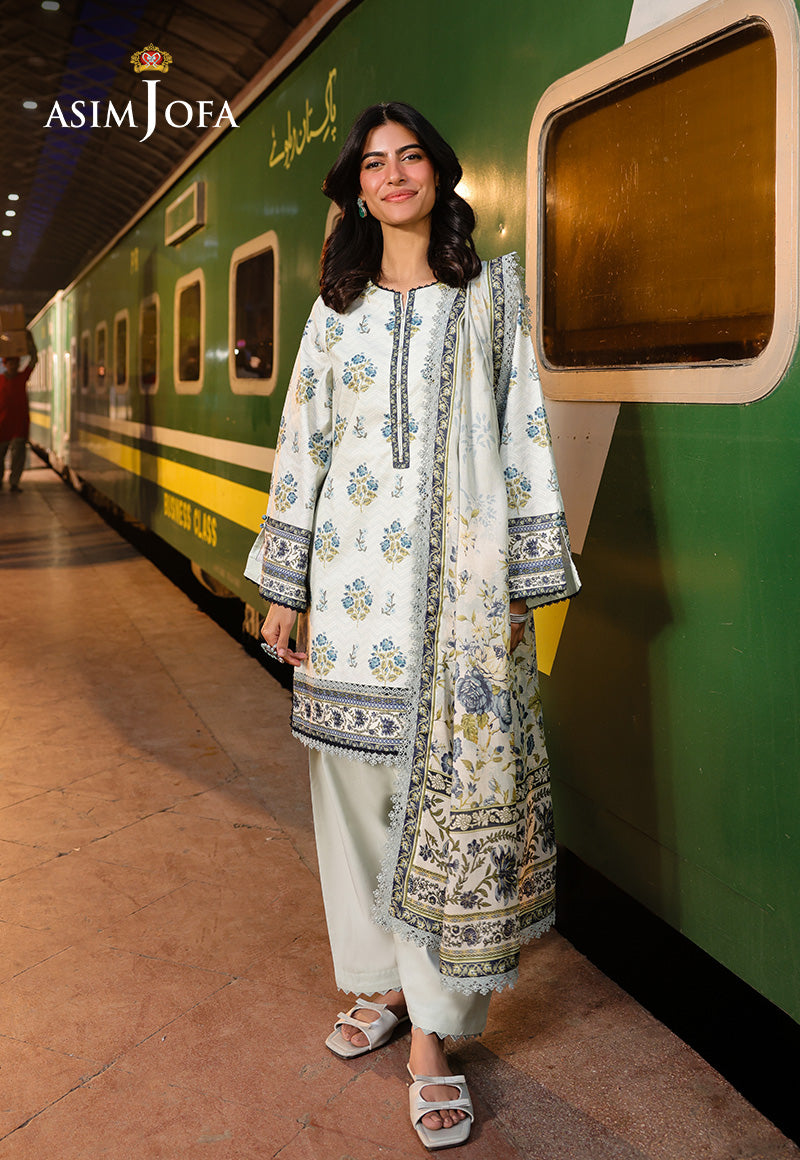 Asim Jofa Eid Essentials Ajubf-68 Digital Printed Lawn 3 Pcs